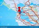 El Mapa De Usa San Francisco Imagen de archivo - Imagen de macro ...