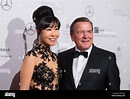 German Chancellor Gerhard SCHROEDER with his wife Kim So-Yeon. 67th ...