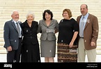U.S. Supreme Court Justice Sonia Sotomayor stands with members of her ...