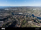 Aerial view of Westlake Village and Thousand Oaks near Los Angeles in ...