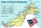 East malaysia map - Map of east malaysia (South-Eastern Asia - Asia)