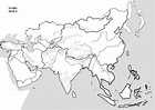 Printable Blank Asia Map