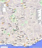 Mappa di Lisbona turistica: attrazioni e monumenti di Lisbona