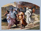 Lot y su familia huyendo de Sodoma - Raffaelo Rafael Sanzio (Rafael de ...