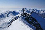 Berg Dom Saas Fee Wallis Schweiz ab Randa Domhütte mit Bergundtal