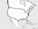 Mapa de mexico y estados unidos en blanco y negro