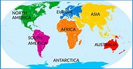 8 Continents Of The World Continent Facts - Map