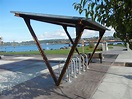 Bike rack in new public park in Olympia, WA. Hazardous for people who ...