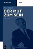 'Der Mut zum Sein' von 'Paul Tillich' - Buch - '978-3-11-037432-2'