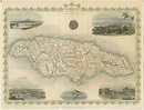 Antique Map of Jamaica by Tallis (1851)