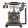 Antikes Nostalgie Telefon mit Kurbel und Wählscheibe aus Messing