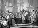 Meeting Of St. Augustine And The Donatists Oil On Canvas Bw Photo ...