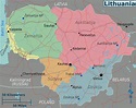 Map of Lithuania (Map Regions) : Worldofmaps.net - online Maps and ...