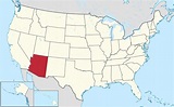 Lagekarte von Arizona - Locator map of Arizona