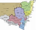 Mapa de nueva gales del sur - Nsw mapa de australia (Australia)