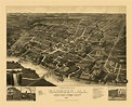 Gadsden Alabama en 1887 Mapa a vista de pájaro Aéreo - Etsy España