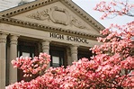 Exterior Of American High School In Spring | Stocksy United by Raymond ...