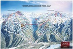 Whistler Blackcomb Mountains Trail Map • Piste Map • Panoramic Mountain Map