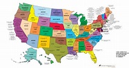 Stati Uniti D'america Mappa Turistica