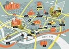 Illustrated map of Leeds on Behance