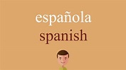 Cómo se dice española en inglés - YouTube