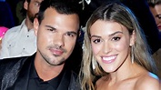 Taylor Lautner's bride Tay looks ethereal in thigh-split wedding dress ...