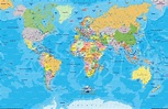 Weltkarte (Politisch) | Welt-Atlas.de bei Weltkarte Länder Beschriftet ...