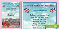 British National Anthem Display Posters - Twinkl