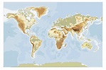 Geografía Alarcos 3ºA: Mapa mundi mudo del relieve de la tierra