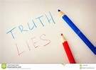 Words Truth and Lies are Written on Paper Stock Image - Image of post ...