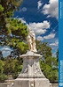 Statue of Count Von Der Schulenburg in Corfu, Greece Stock Image ...