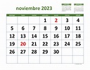 Calendario Noviembre 2023 de México | WikiDates.org