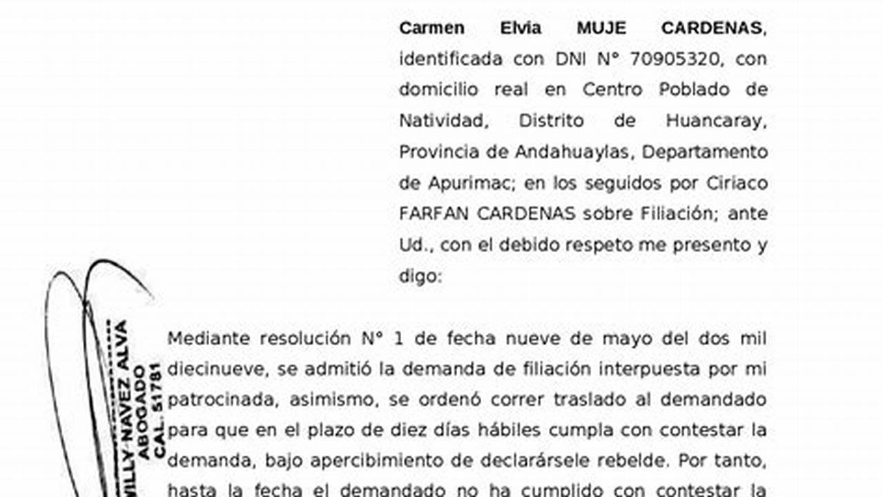 ¿Cuáles Son Los Pasos Para Presentar Un Escrito Acusando Rebeldía Por No Contestar La Demanda?, MX Modelo