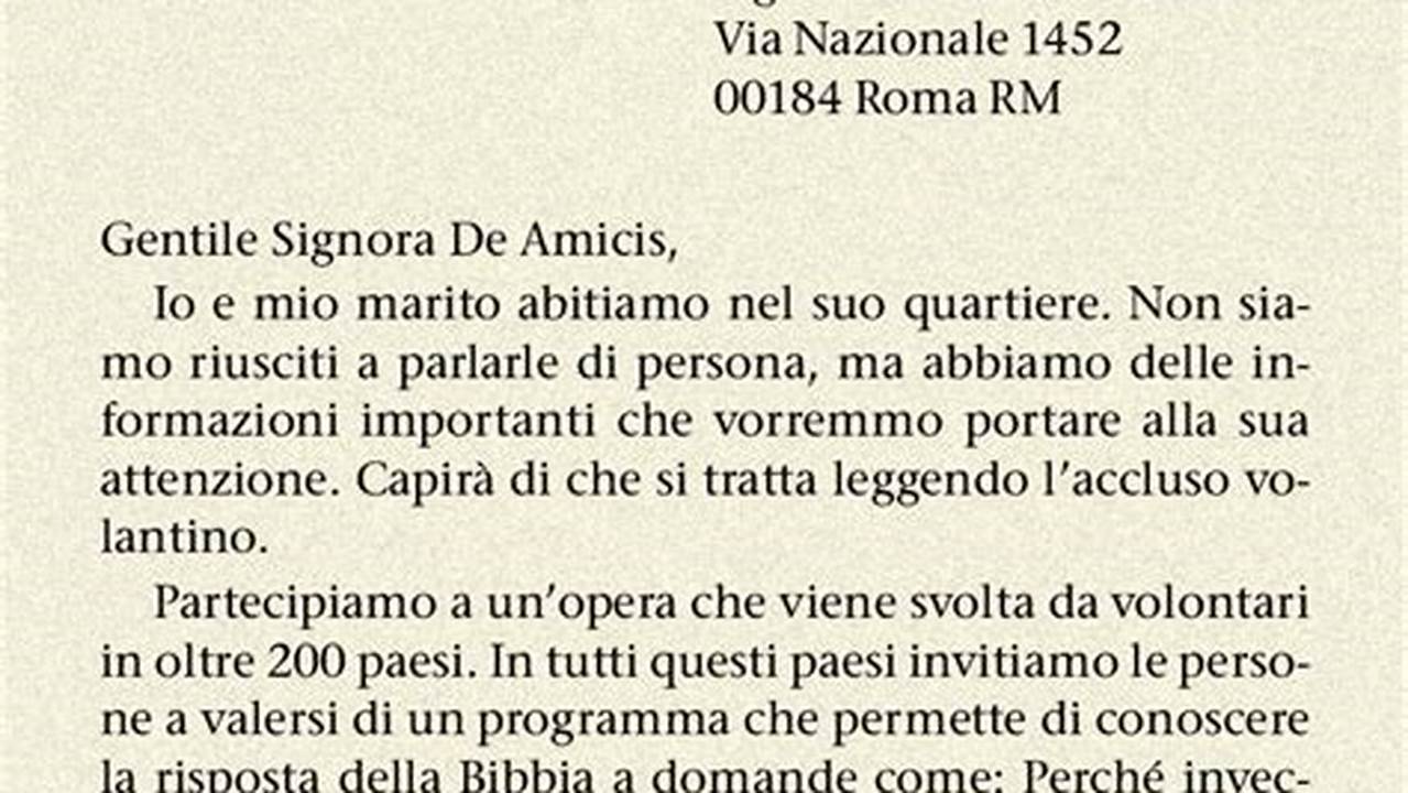 1. La Lettera è Troppo Lunga O Troppo Corta, IT Modello