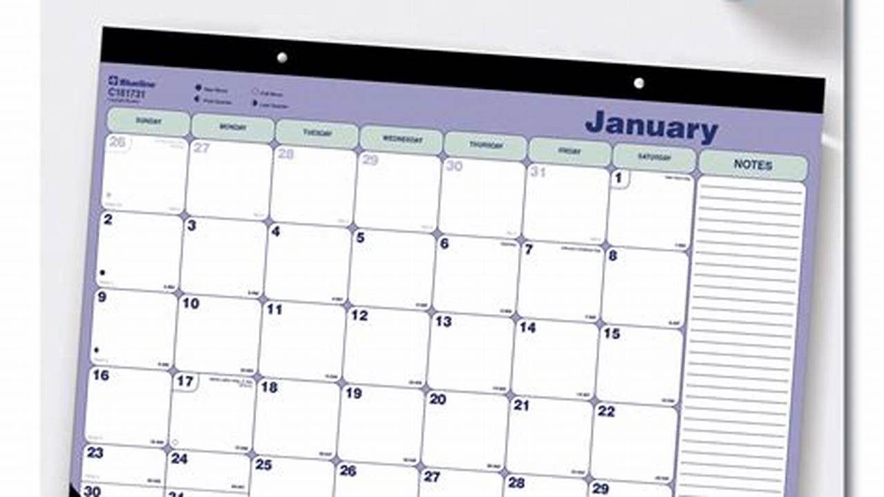 16 Month Desk Calendar