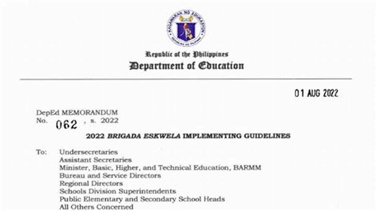 2023 (Implementing Guideline On The., 2024