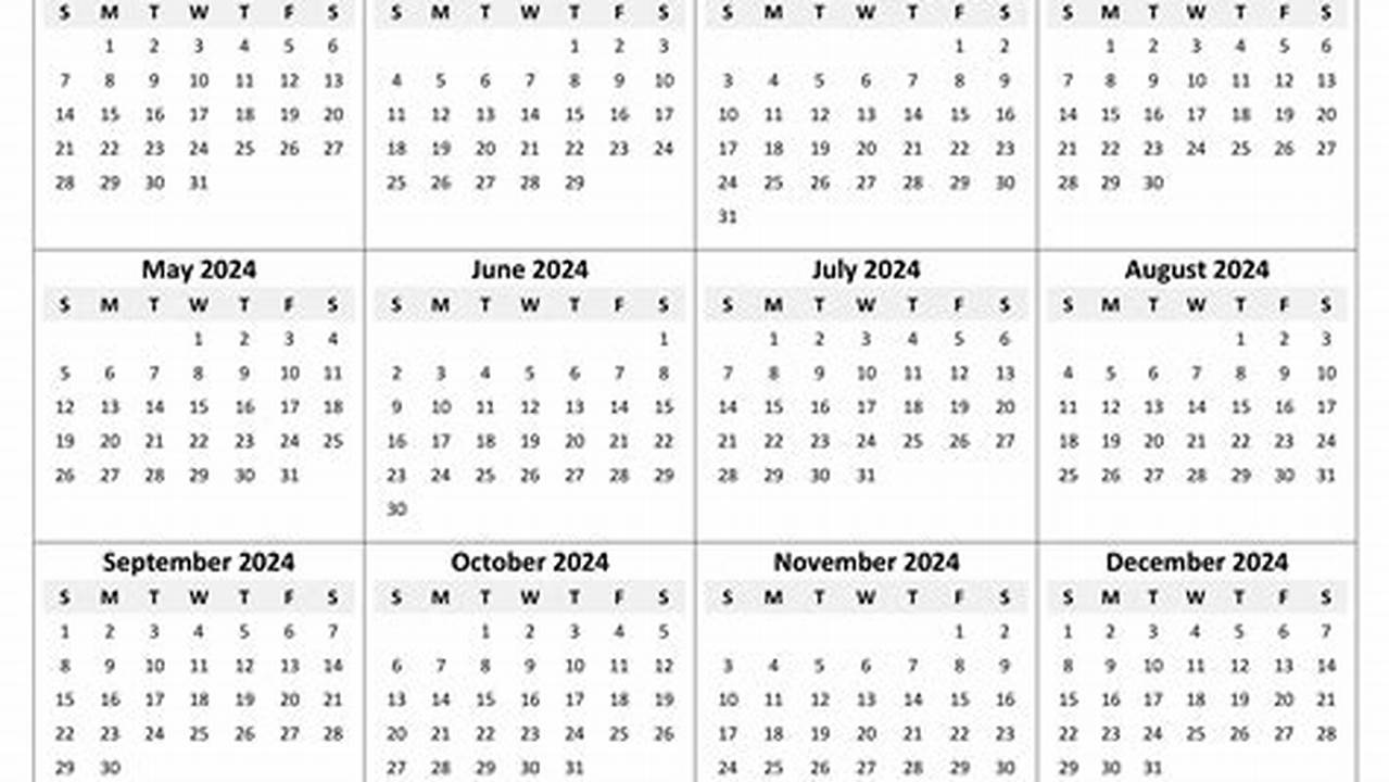 2024 2024 Printable Calendar Free Full Page To Print