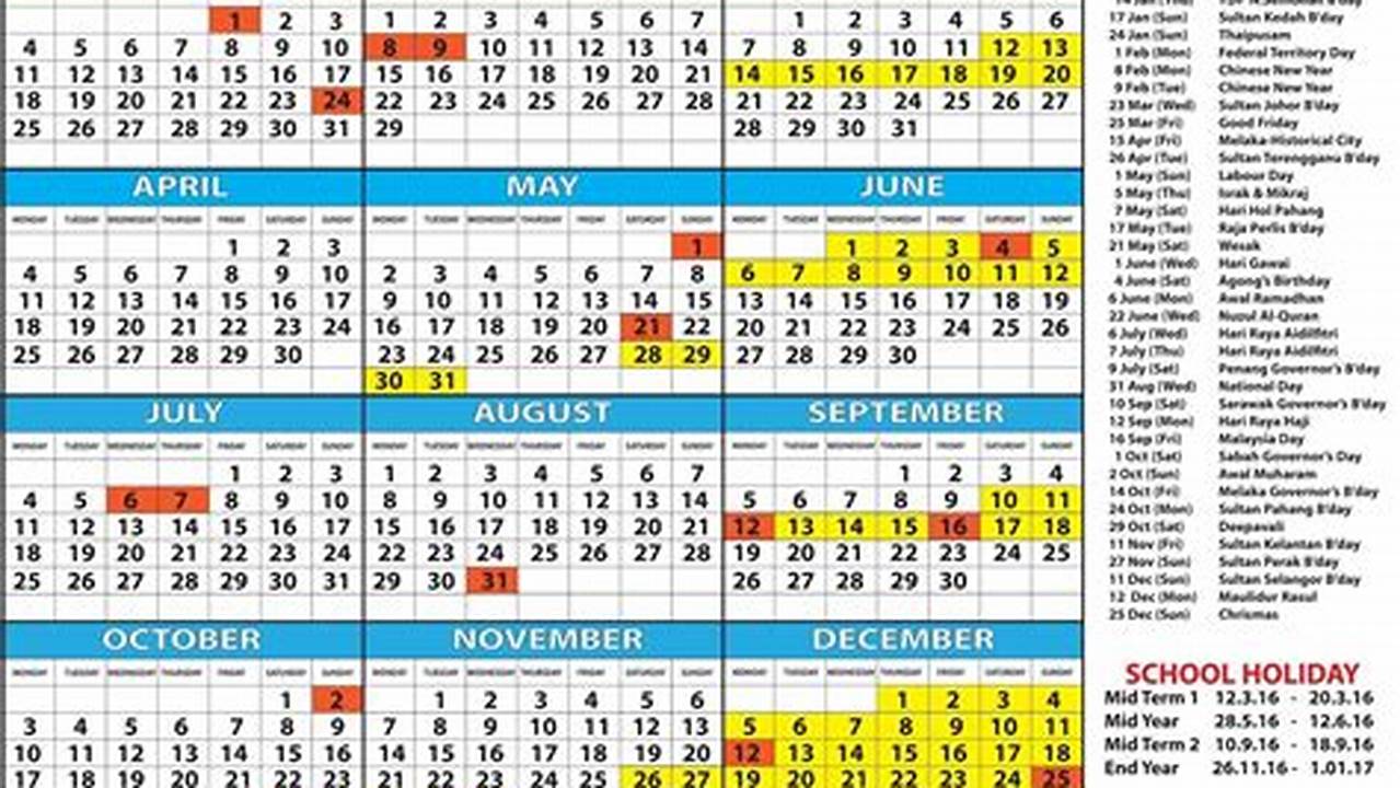 2024 Academic Calendar Malaysia Time