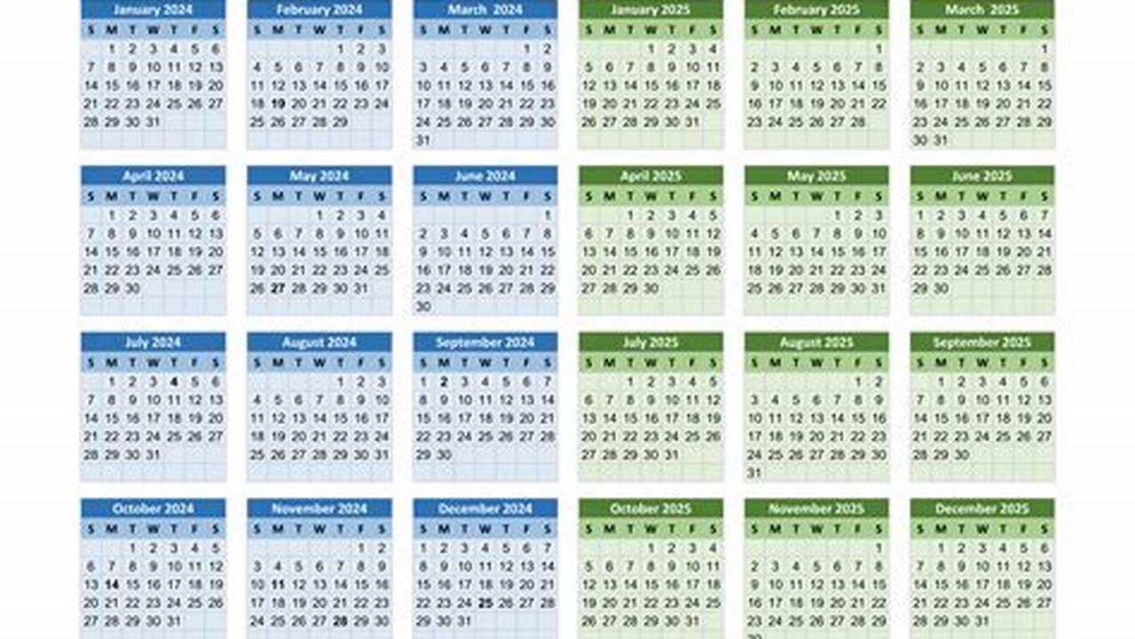 2024 And 2024 And 2025 Calendar