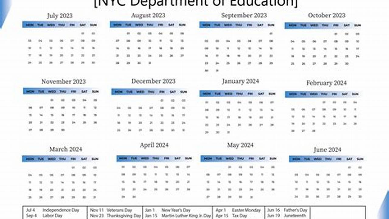 2024 And 2024 Doe School Calendar