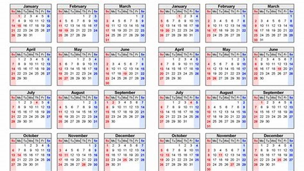 2024 And 2025 Printable Calendar One Page