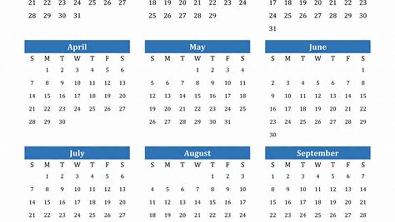 2024 Blank And Printable Calendar In Pdf Format., 2024