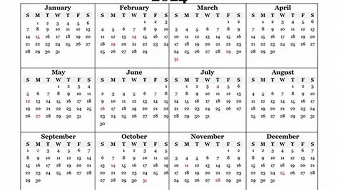 2024 Blank Calendar In Word File Format