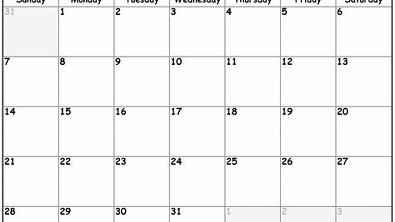 2024 Blank Calendar January Free Pdf