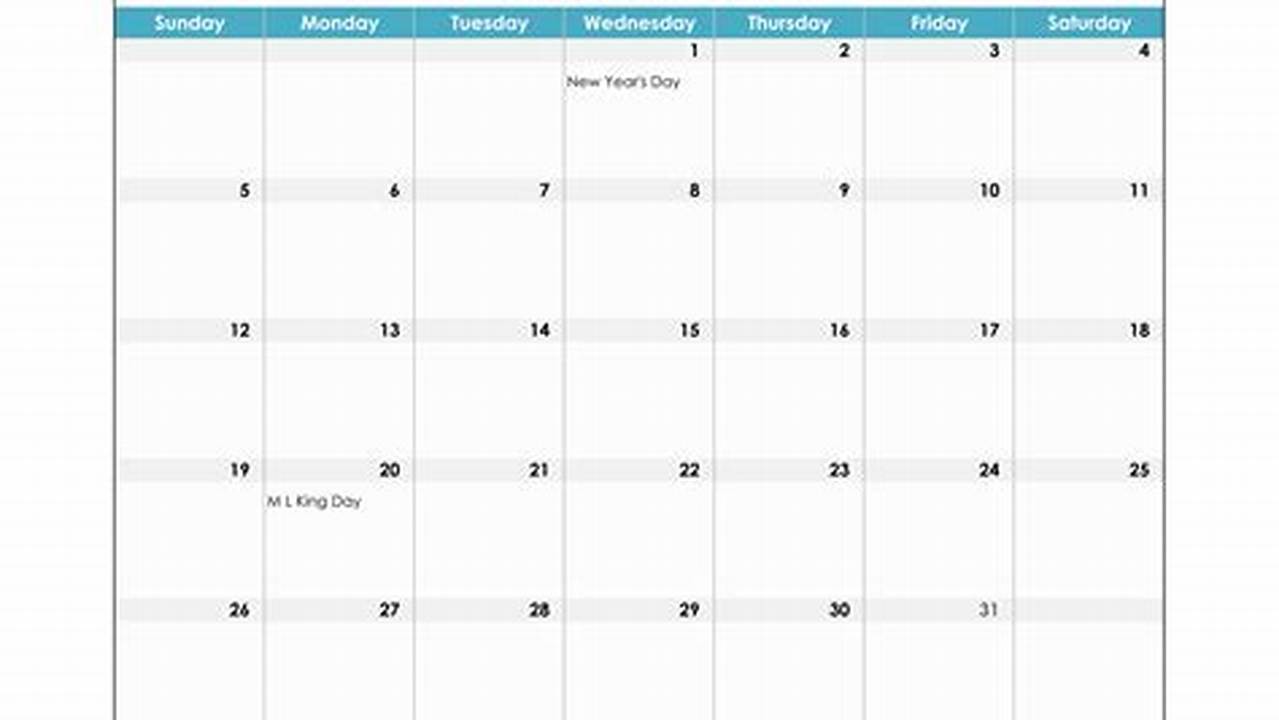 2024 Blank Calendar Template Free Printable Blank 2020