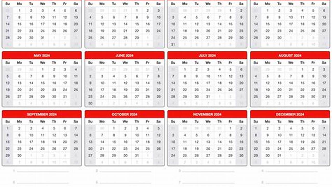 2024 Blank Calendar Template Pdf Form 2021