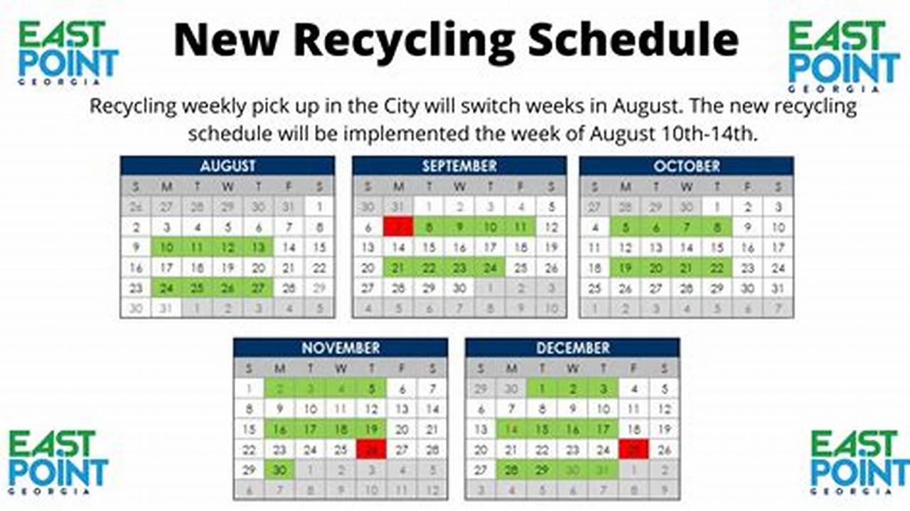 2024 Bulk Trash Pickup Schedule