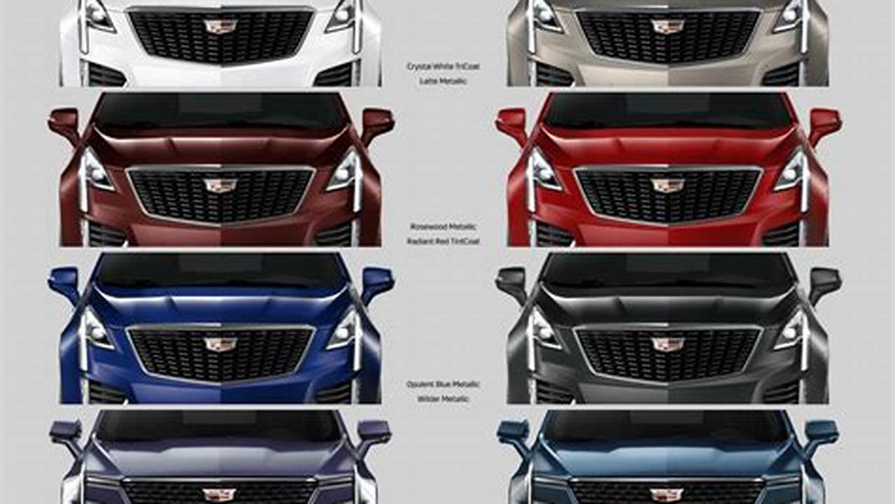 2024 Cadillac Xt4 Colors Chart