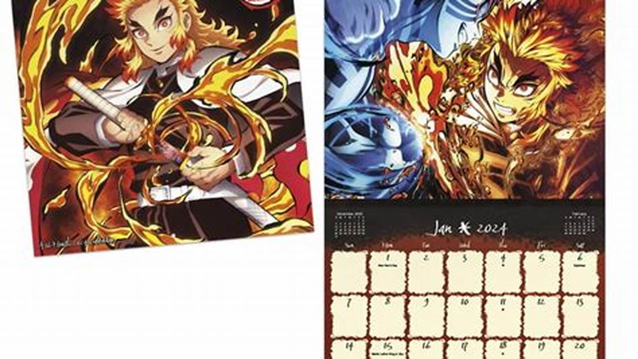 2024 Calendar Anime Characters Countertop