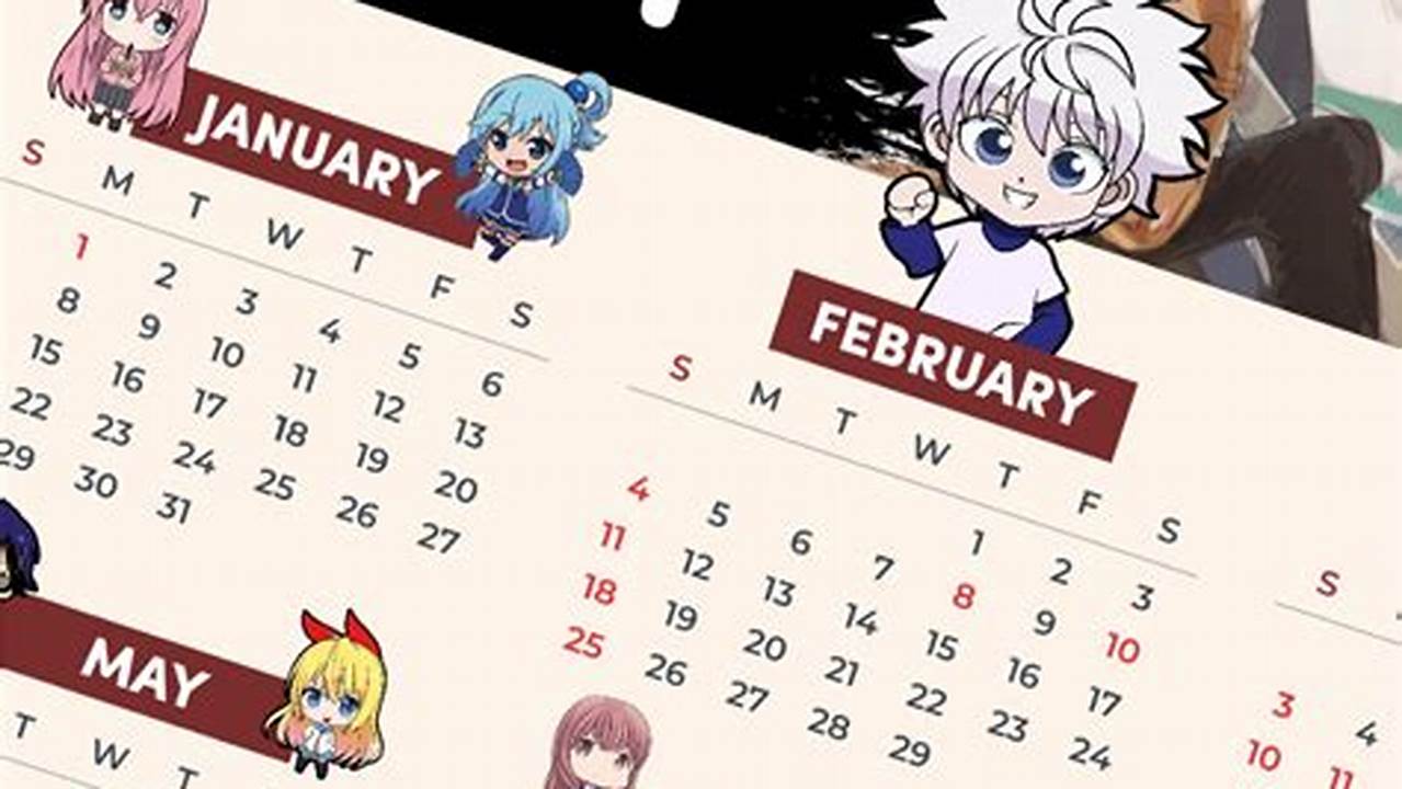 2024 Calendar Anime Images Black And White Free
